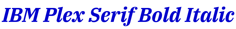 IBM Plex Serif Bold Italic шрифт